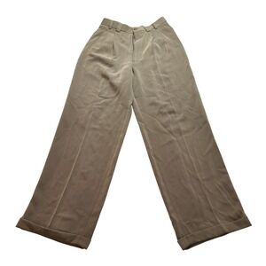 Pacelli Uomo Moda Pleated Dress Pants Tan Khaki Cuffed Men's 33x34 NEW NWT